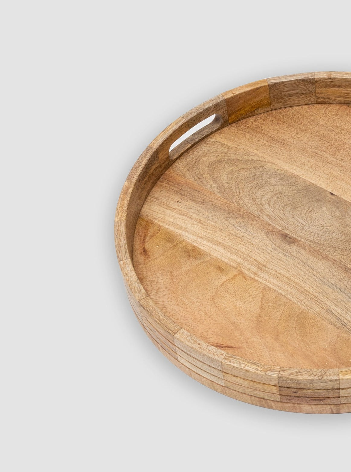 Round Mango Wood Tray