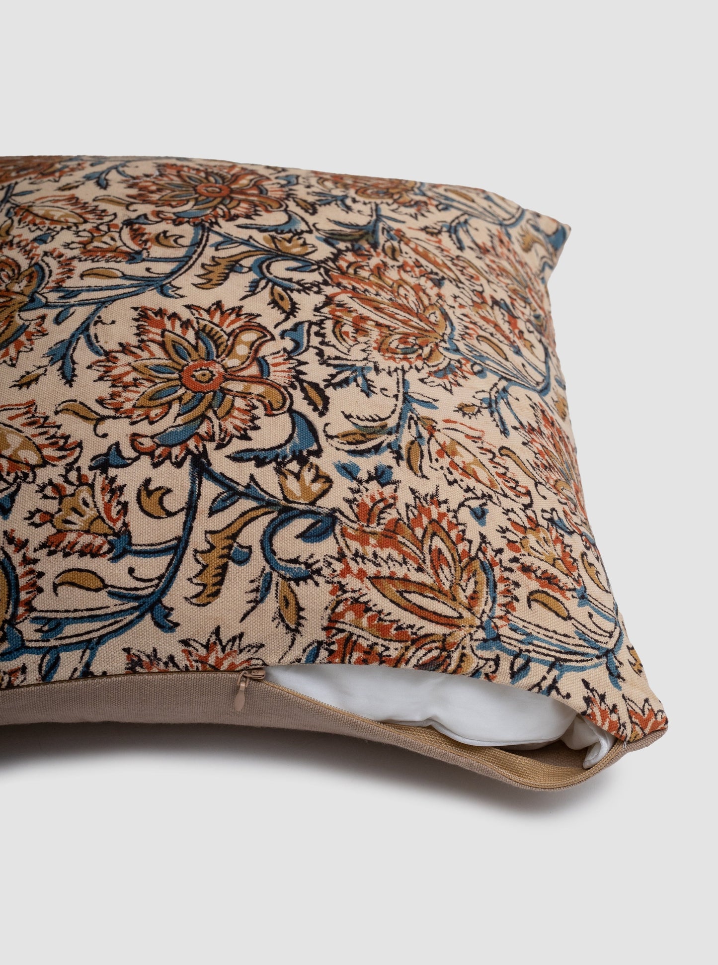 Tan Magnolia Throw Pillow Cover