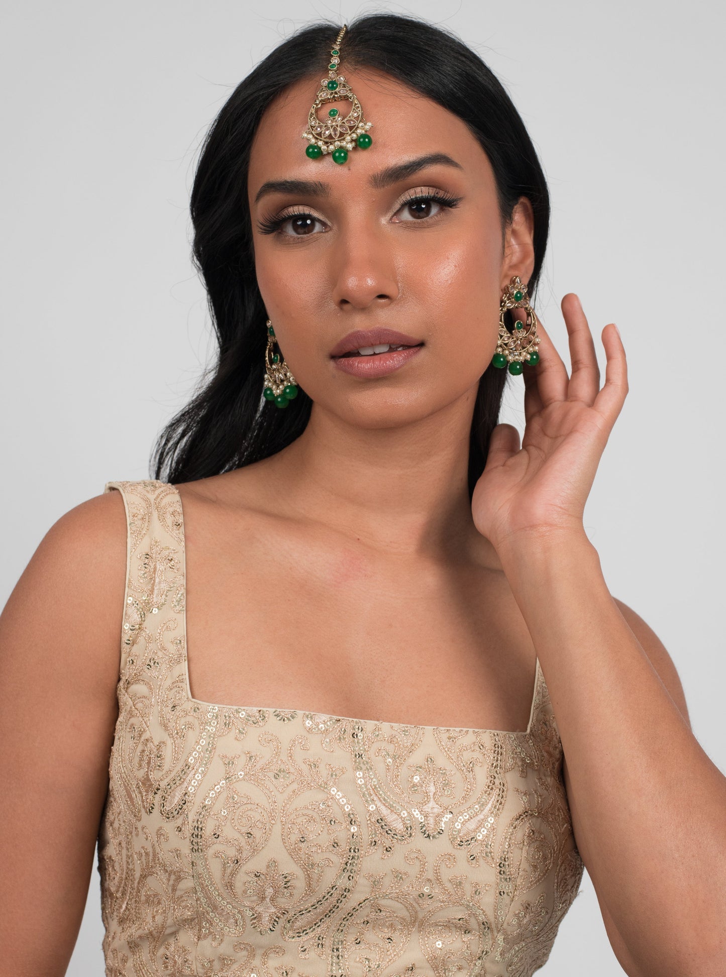 Emerald Khaab Tikka Set