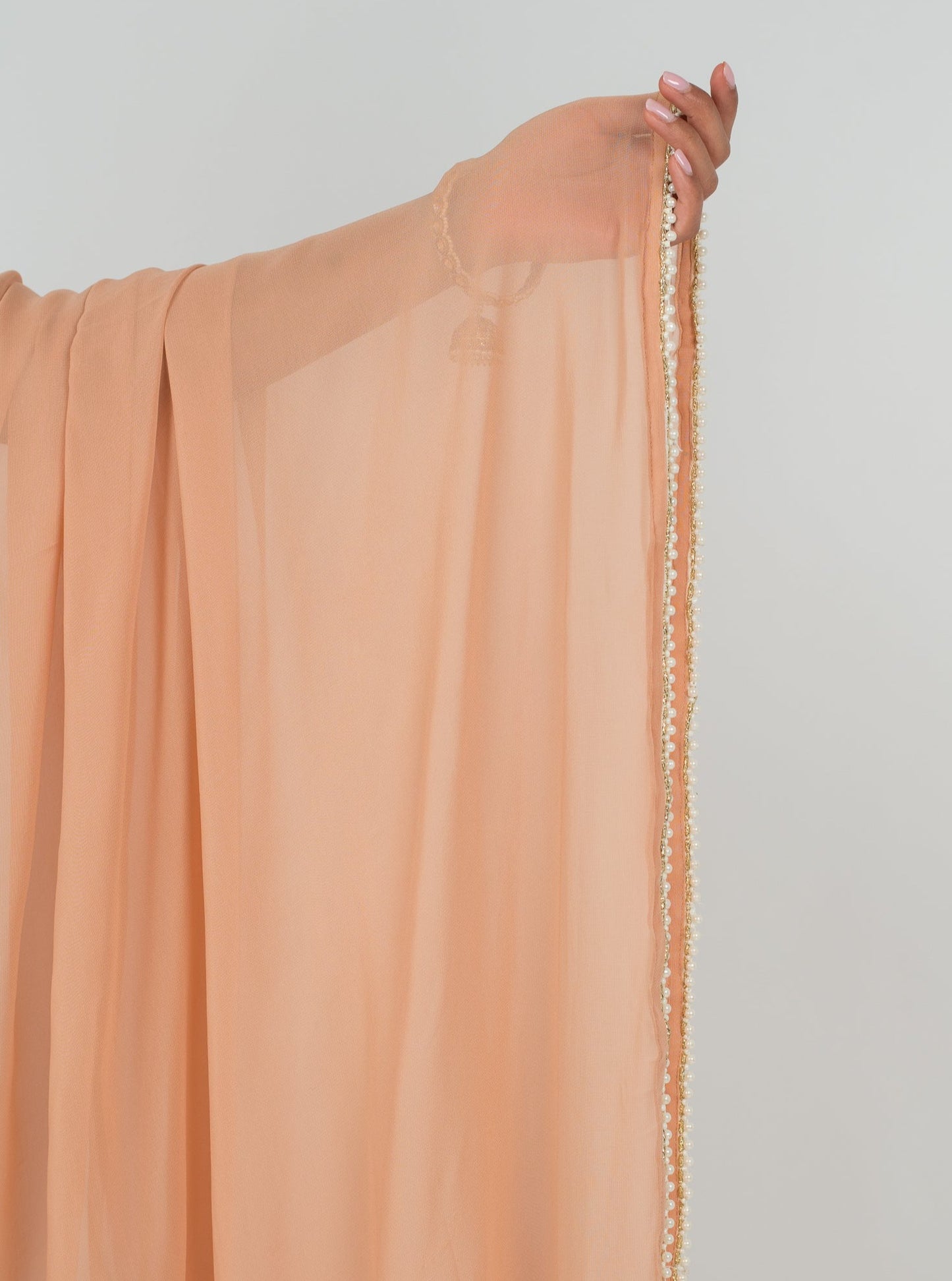 Peach Georgette Dupatta
