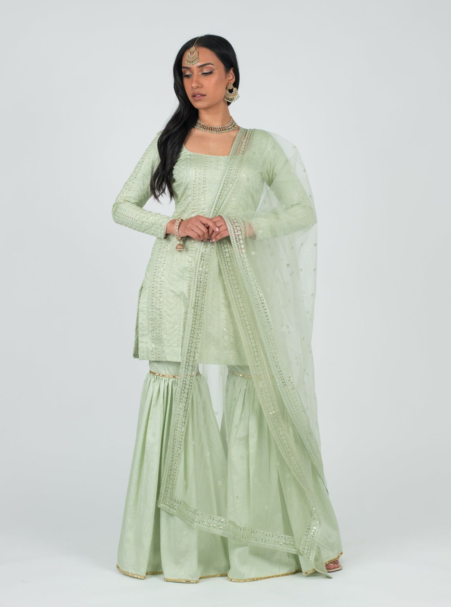 Pistachio Namat Dupatta
