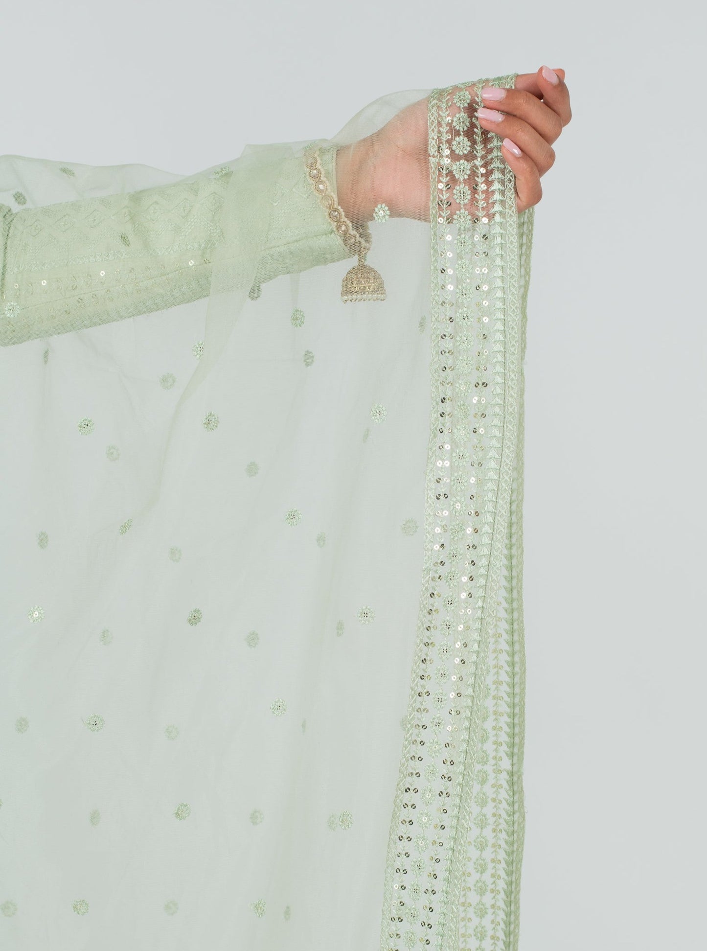 Pistachio Namat Dupatta