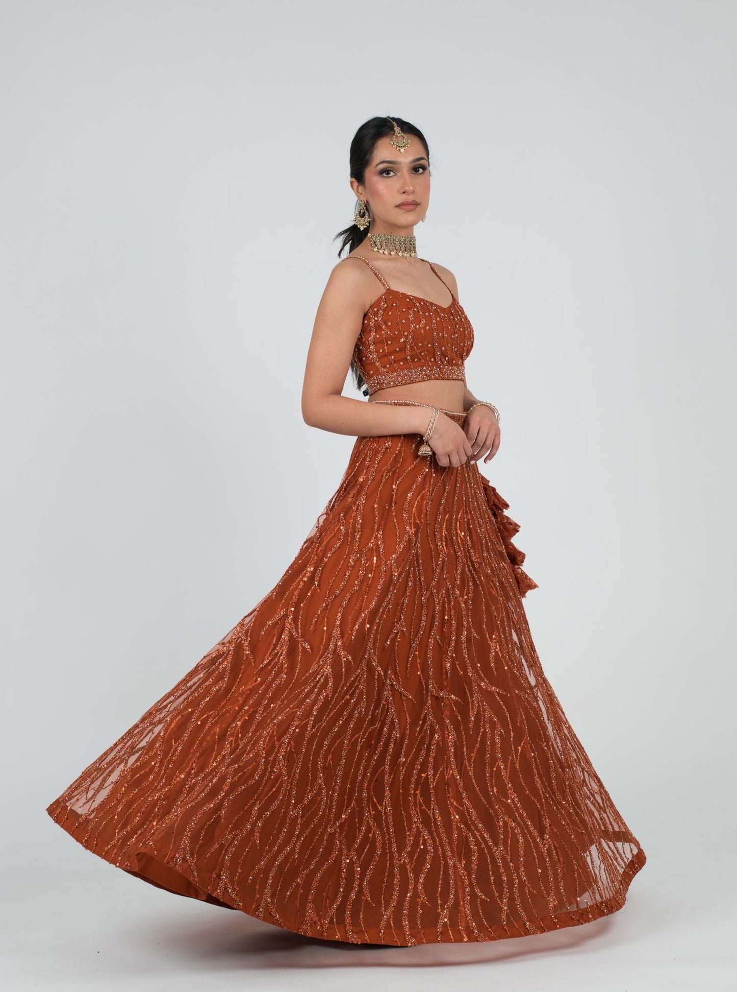 Burnt Orange Monroe Skirt