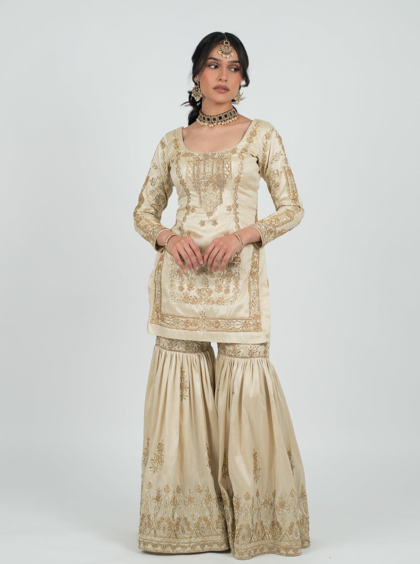 Cream Taj Suit