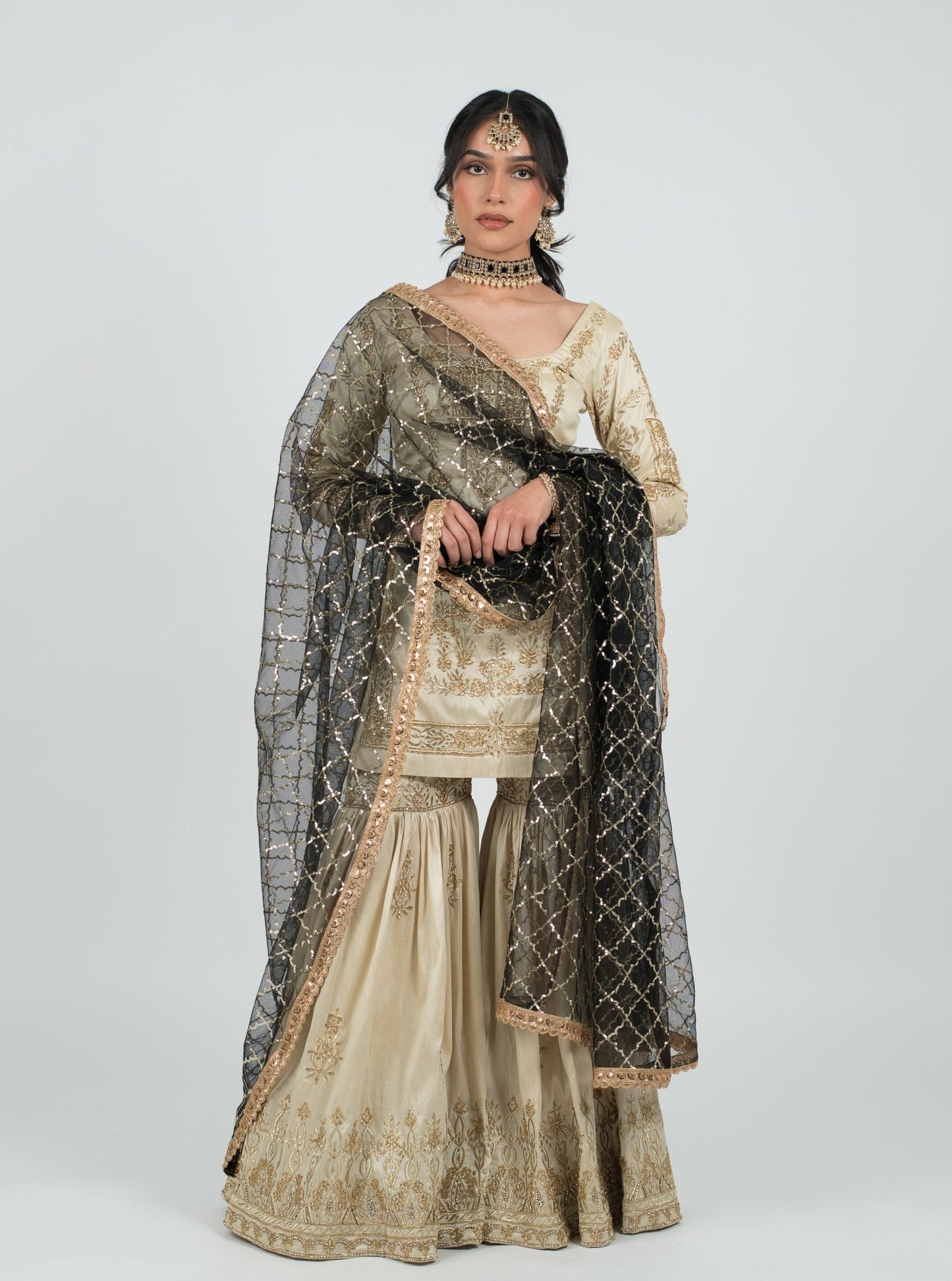 Cream Taj Suit
