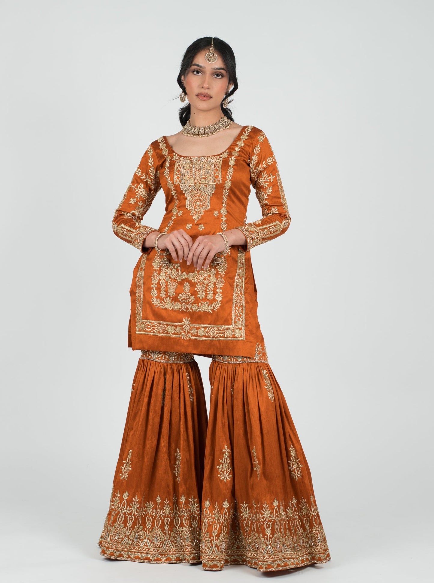 Burnt Orange Taj Suit
