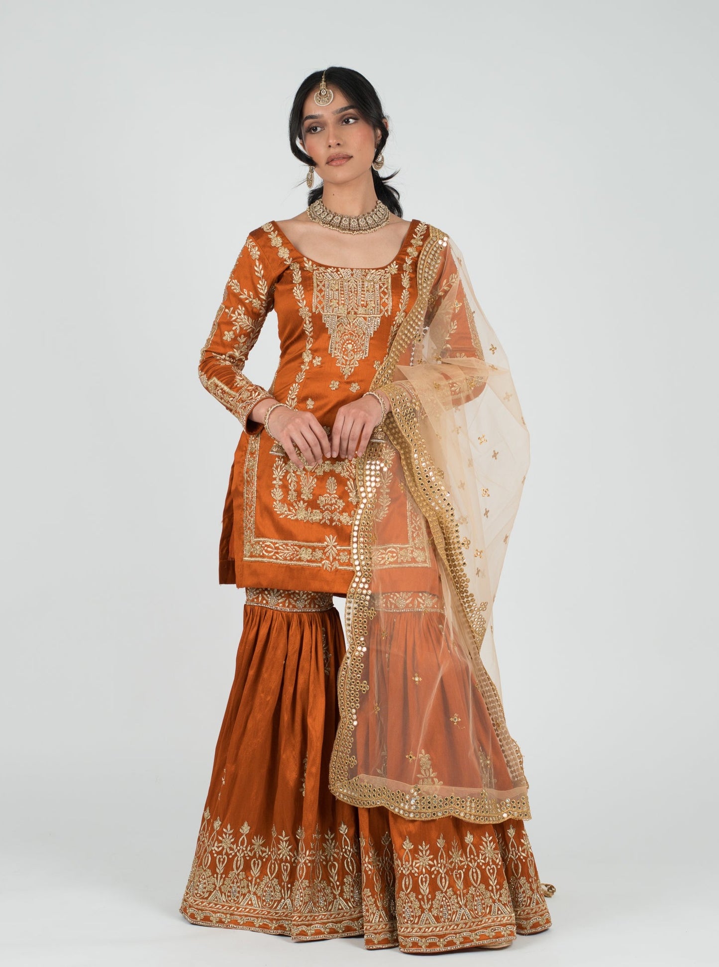 Burnt Orange Taj Suit