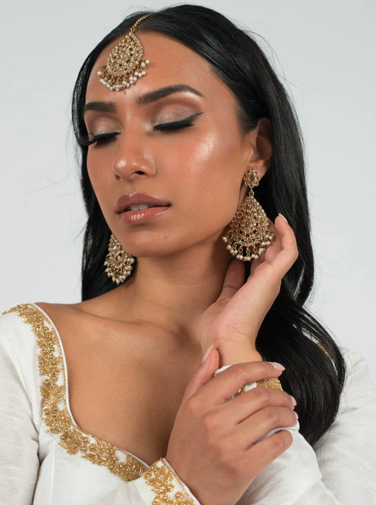 Mini Cream Elyse Tikka Set