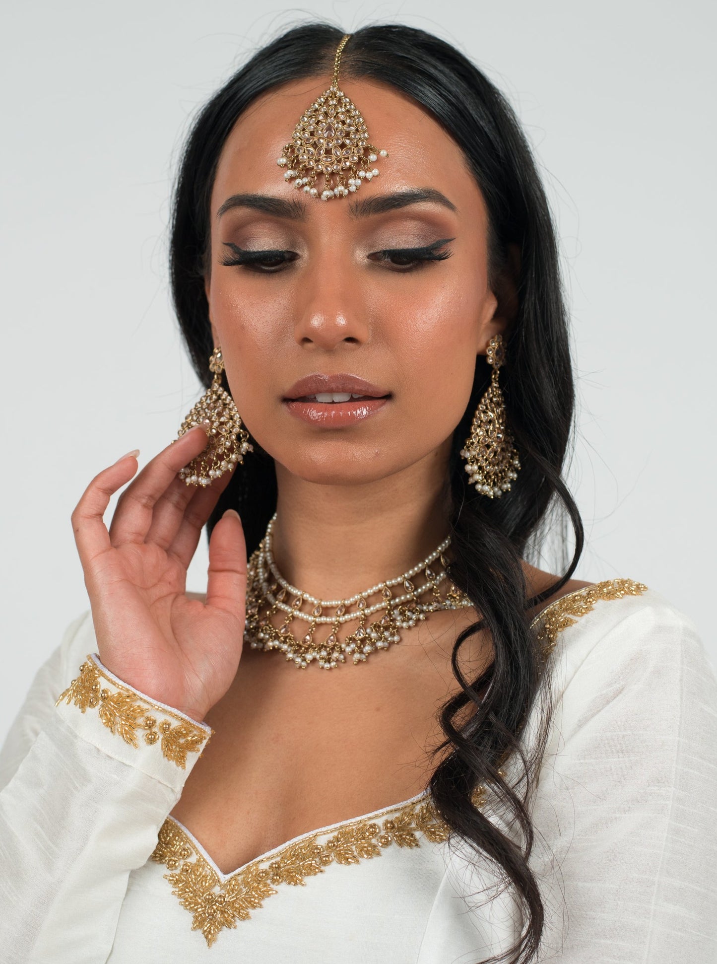 Mini Cream Elyse Tikka Set