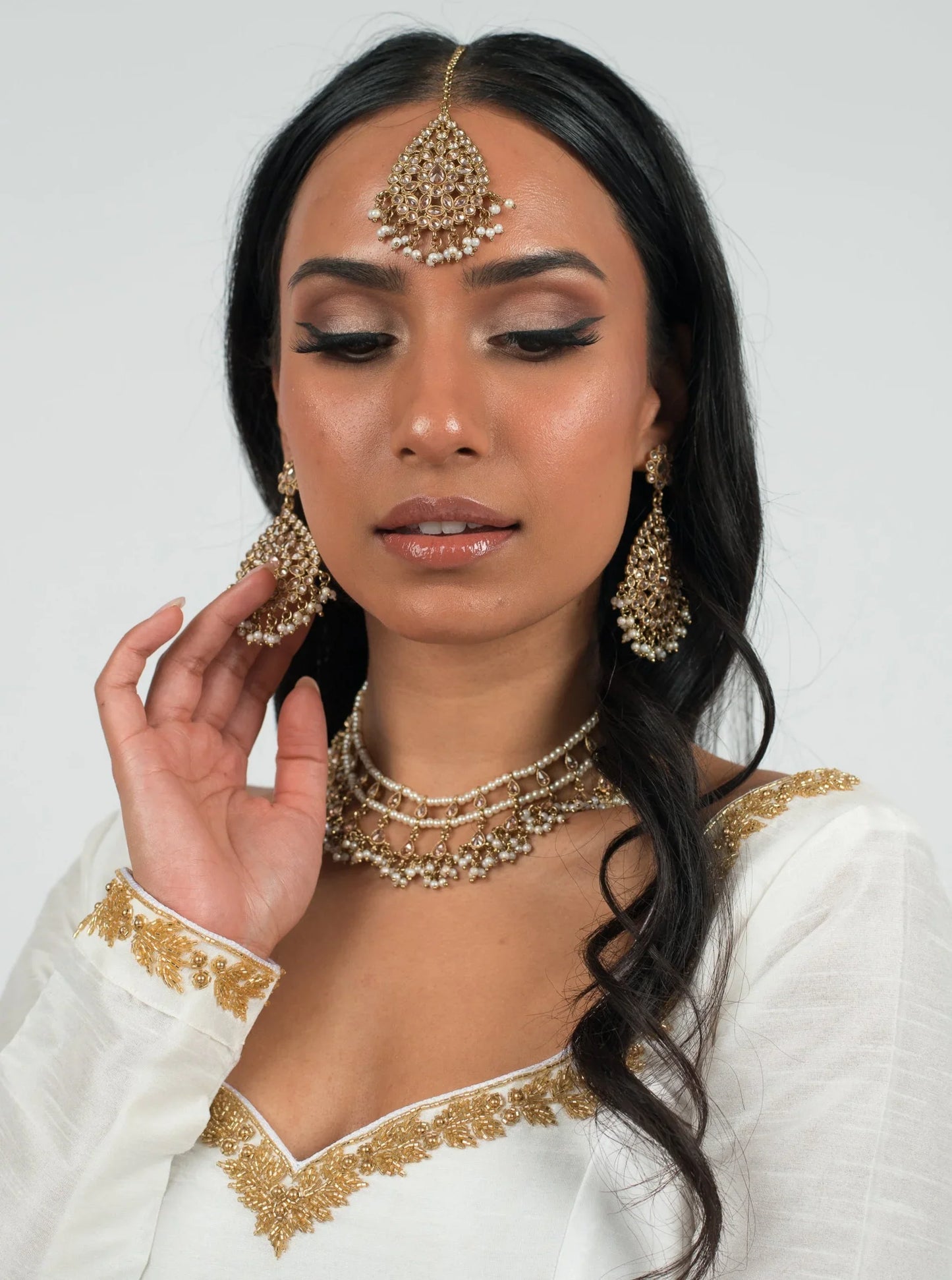 Mini Cream Elyse Tikka Set