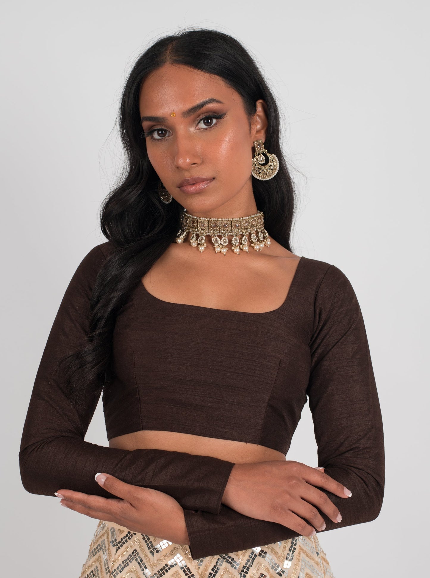 Brown Diya Blouse