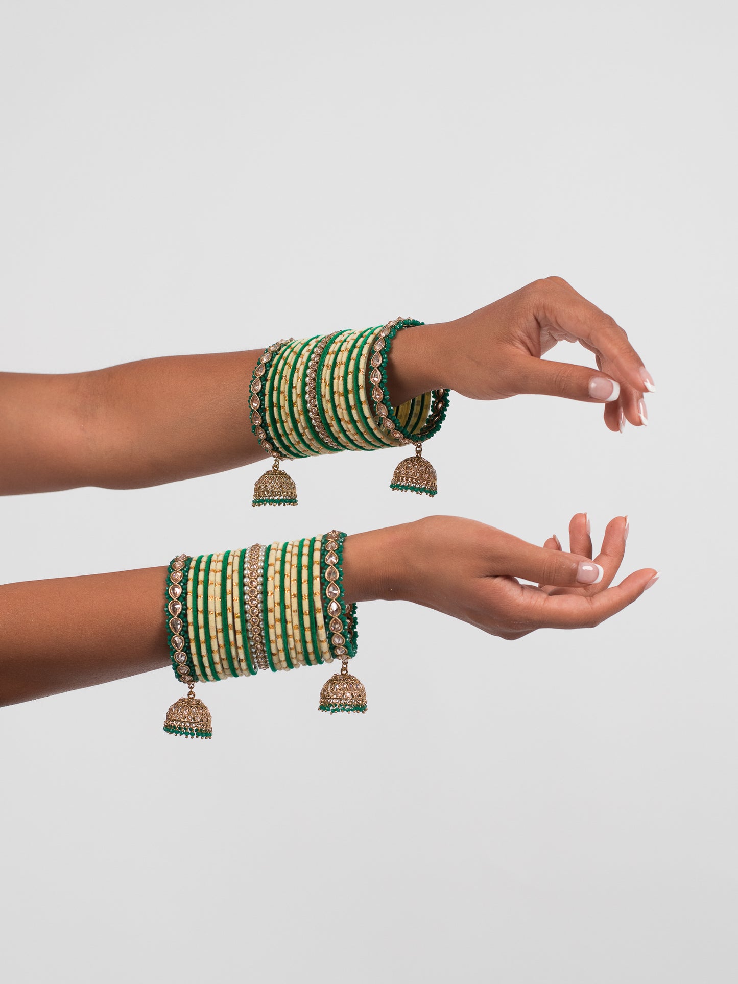 Cream Gleam Bangles