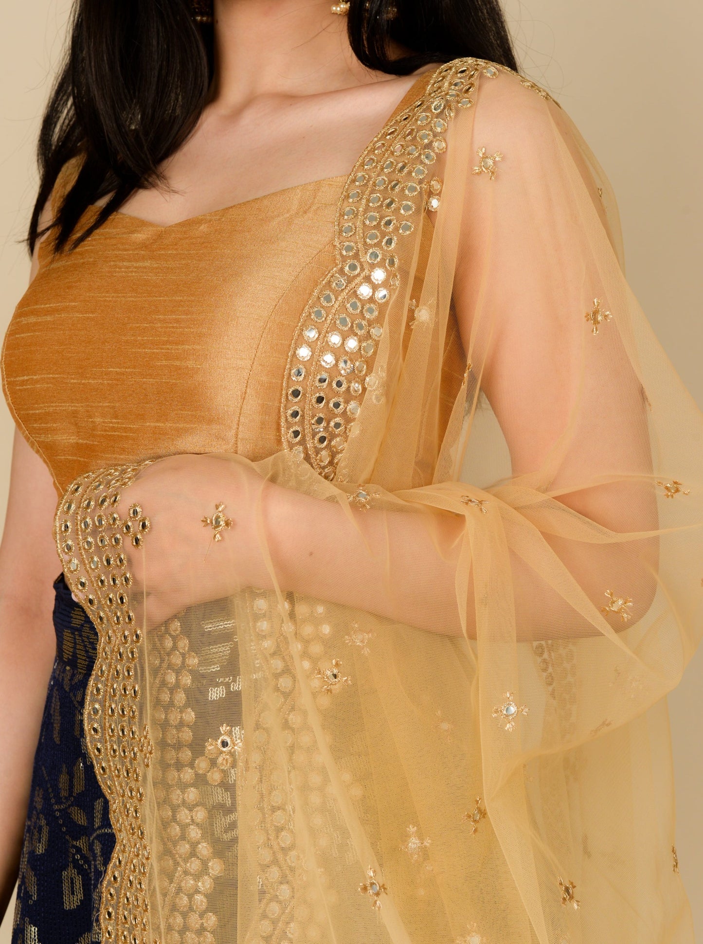 Gold Aaeena Dupatta
