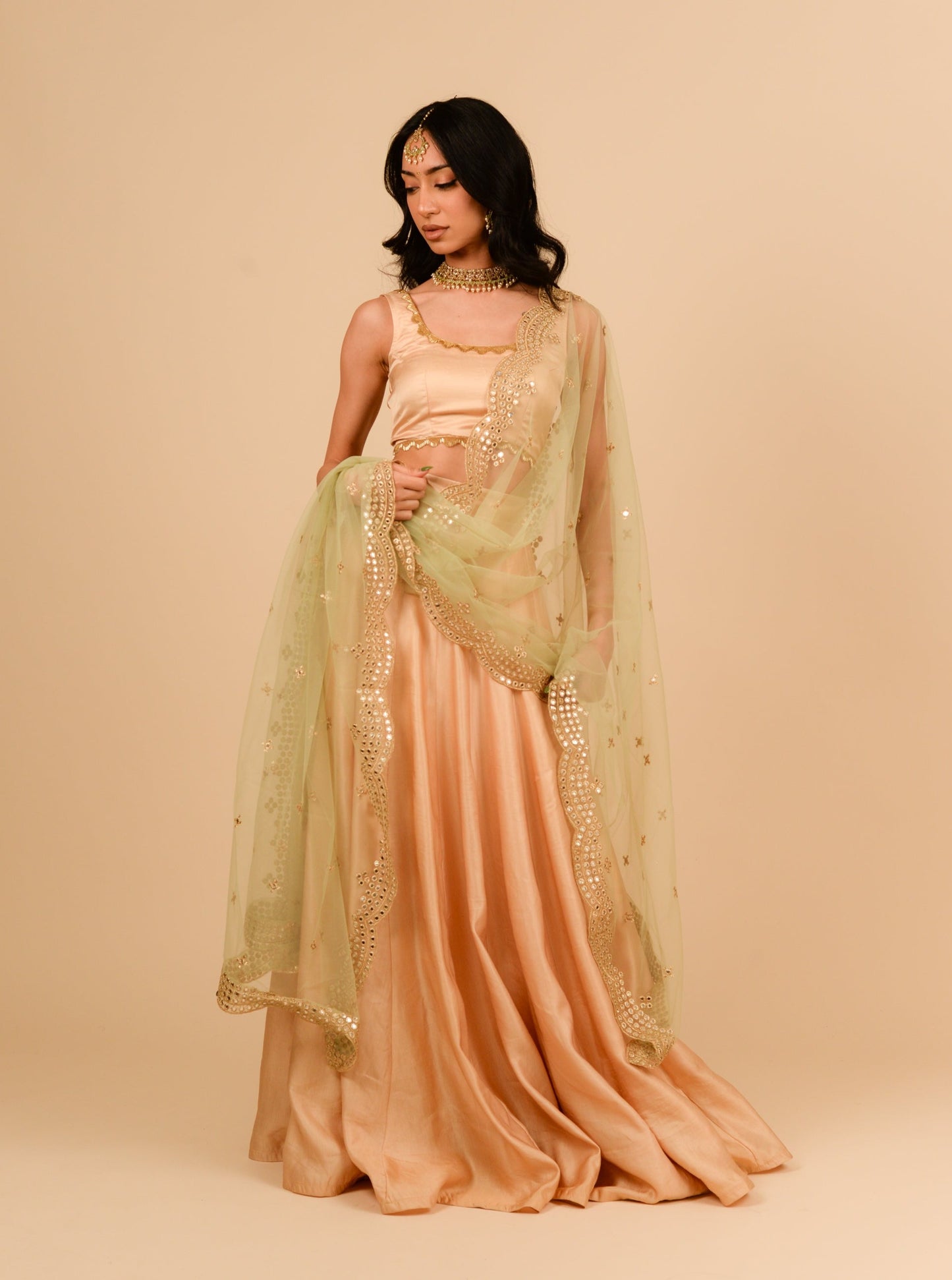 Champagne Linen Skirt