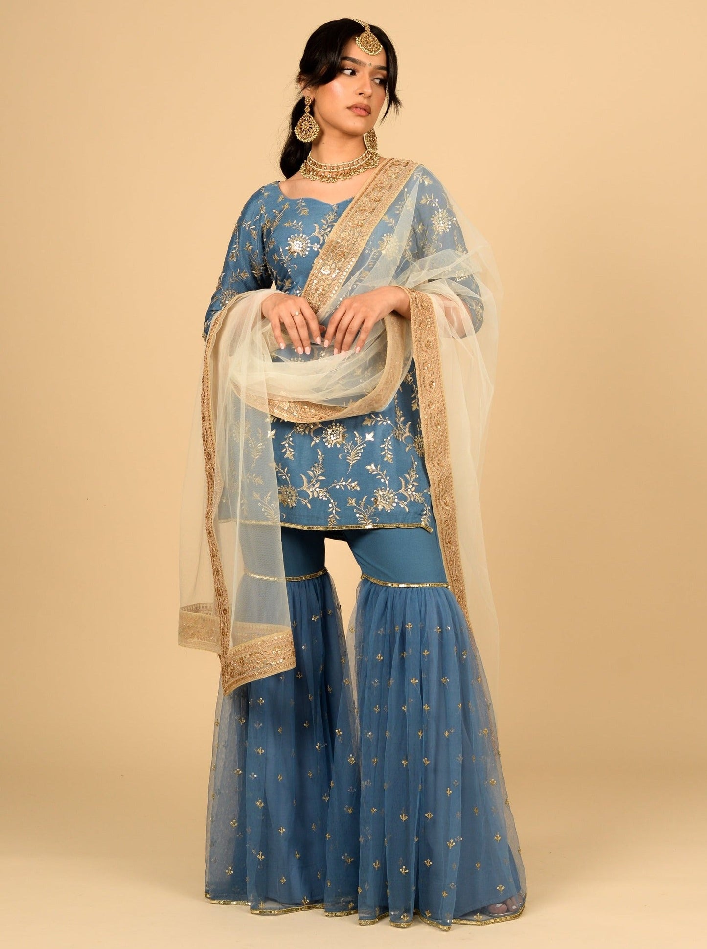 Cream Saadagee Dupatta
