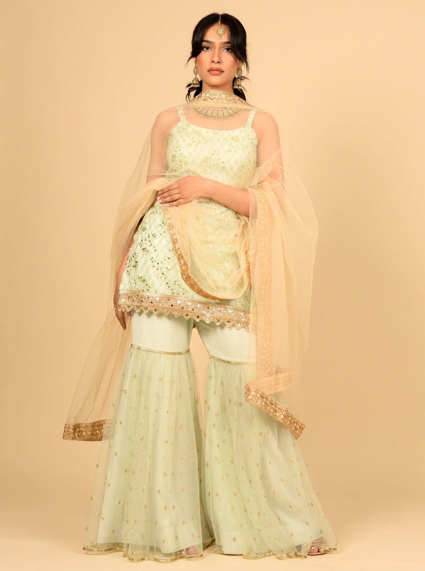 Champagne Saadagee Dupatta