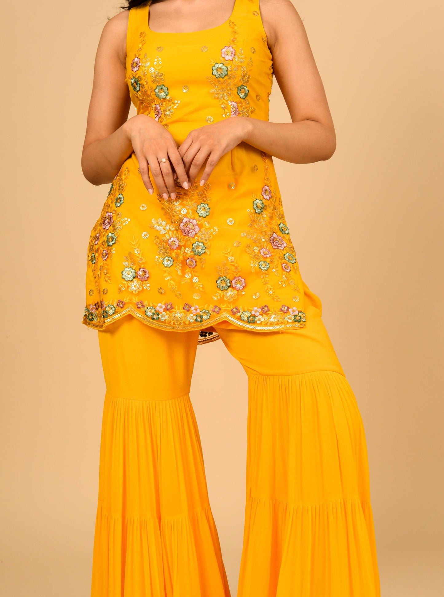 Marigold Floral Suit