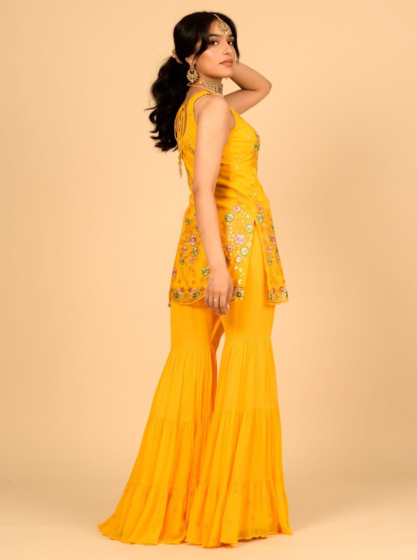 Marigold Floral Suit