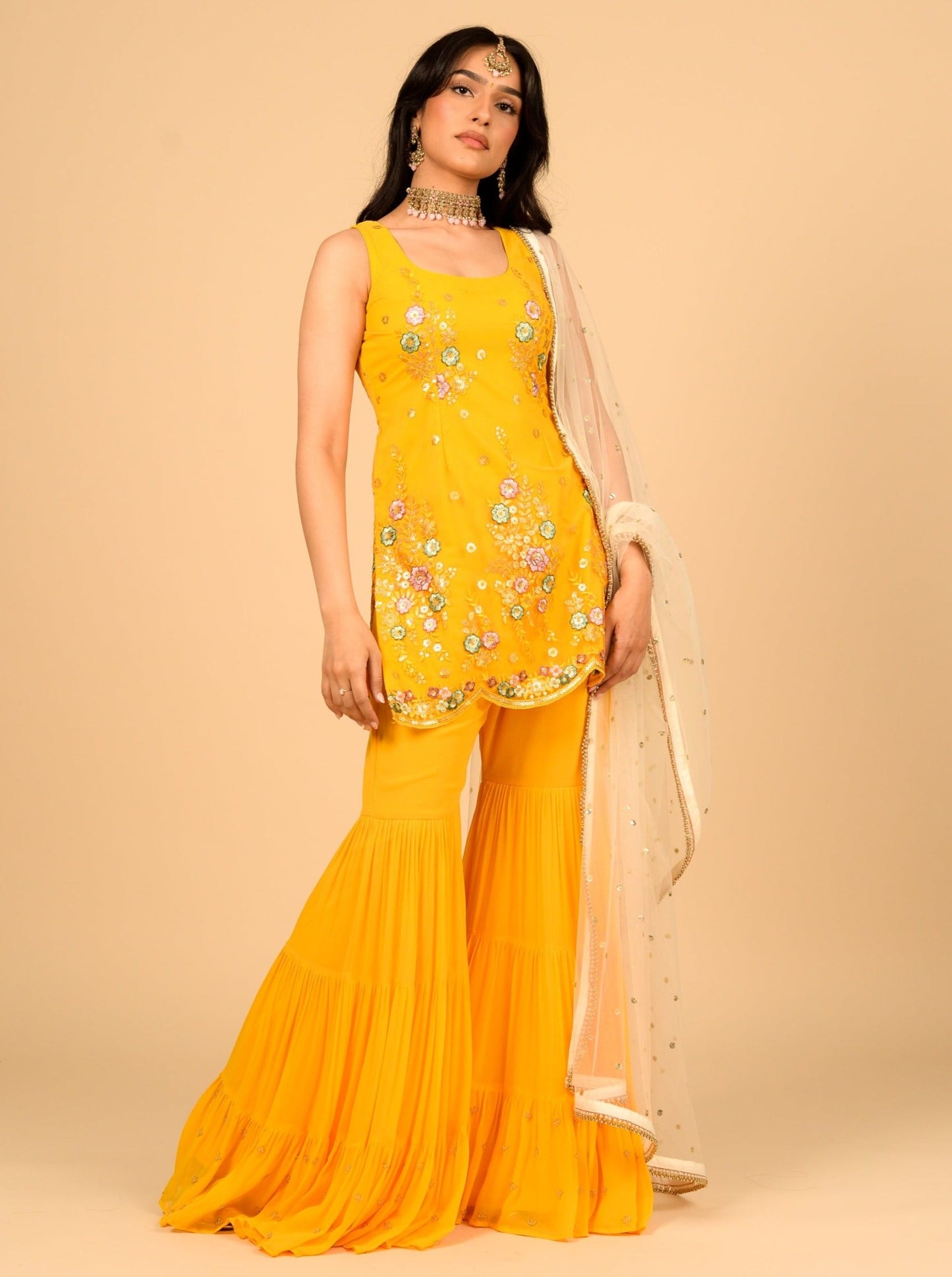 Marigold Floral Suit
