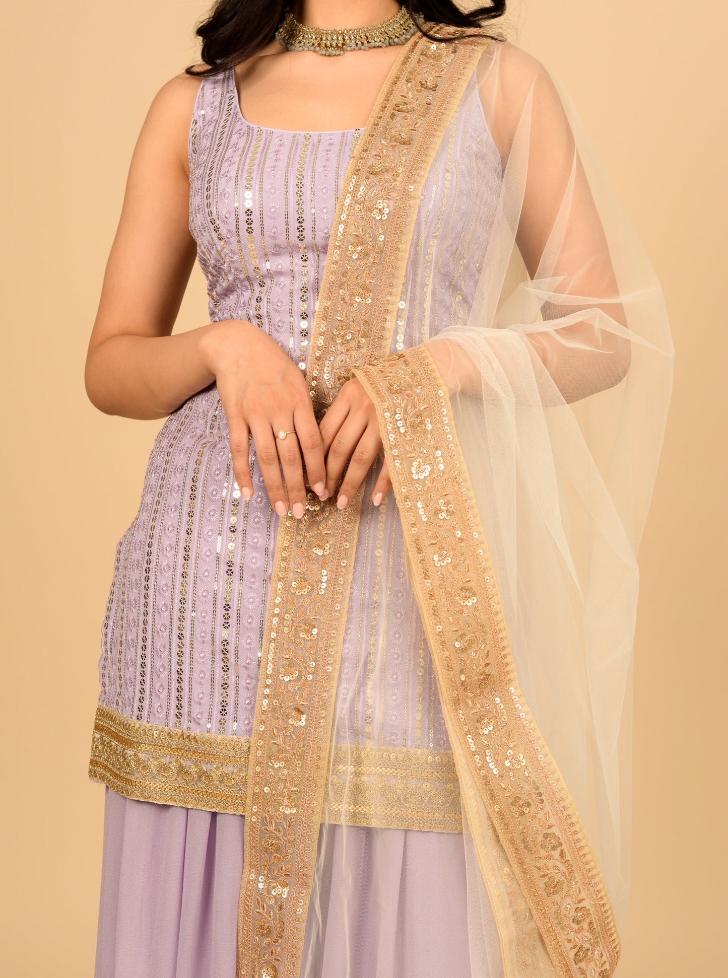 Cream Saadagee Dupatta