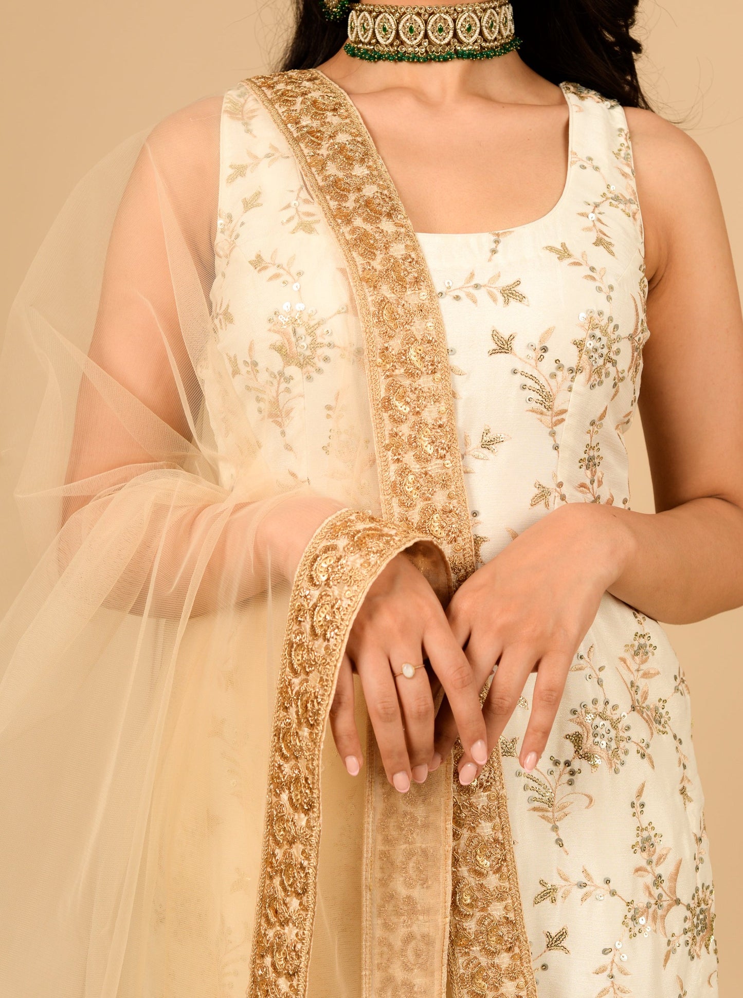 Champagne Saadagee Dupatta