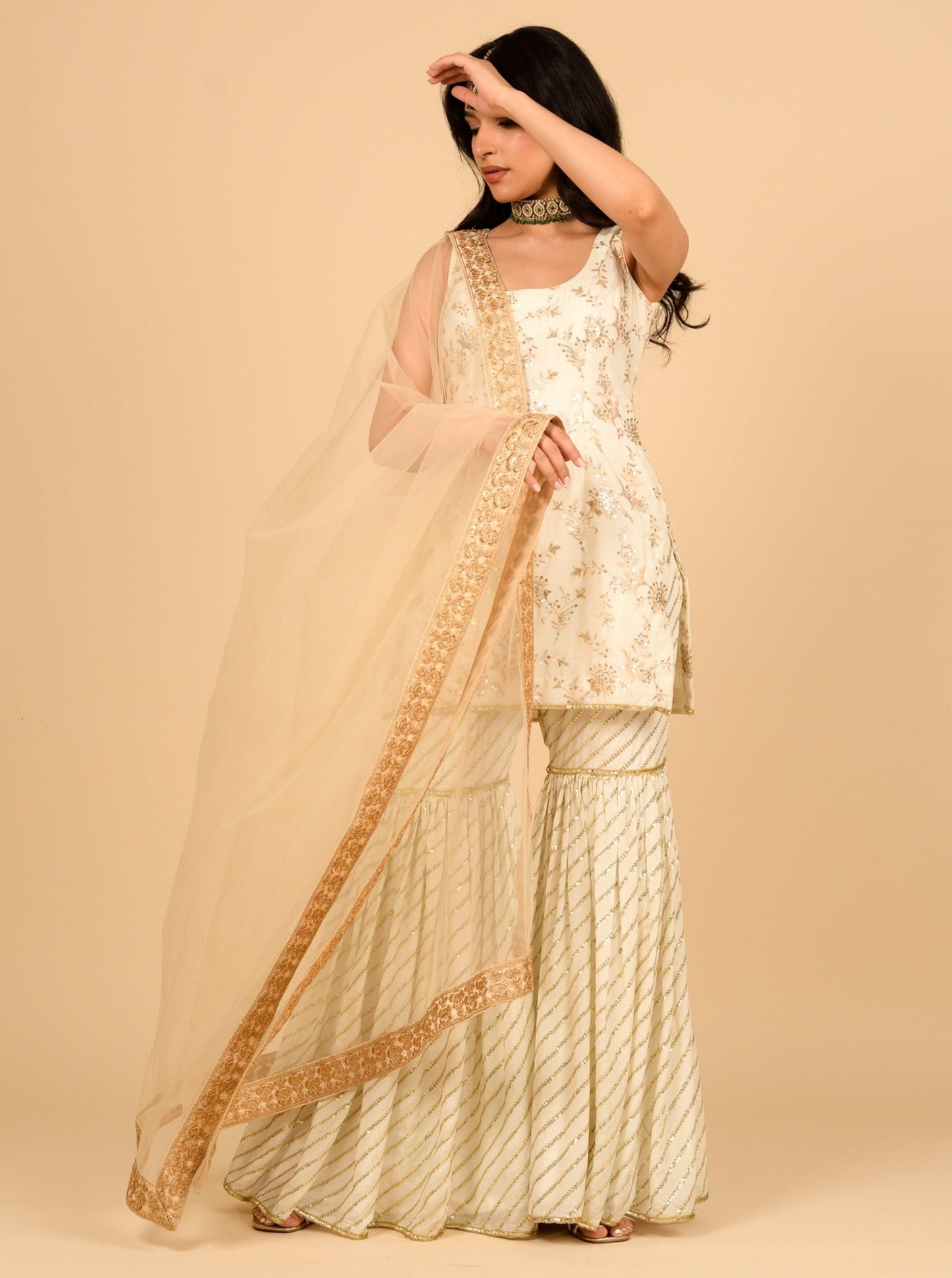Champagne Saadagee Dupatta