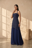 Navy Mehfil Suit and Dupatta
