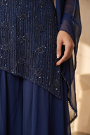 Navy Mehfil Suit and Dupatta