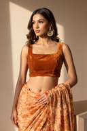 Rust Velour Blouse