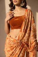Rust Velour Blouse