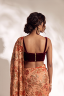 Maroon Velour Blouse