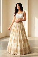 Beige Zehna Handwork Skirt