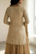 SUIT C: New Beige & Gold Suit - The Saree Room