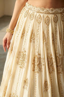 Beige Zehna Handwork Skirt