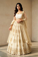 Beige Zehna Handwork Skirt