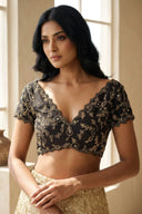 Black Amira Handwork Blouse