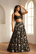 Black Lotus Skirt - The Saree Room