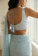 Baby Blue Sateen Blouse
