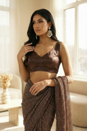 Cocoa Sateen Blouse