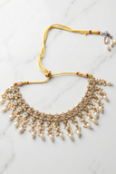 Champagne Dewdrop Choker - The Saree Room