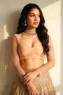 Champagne Long Sleeve Adore Blouse