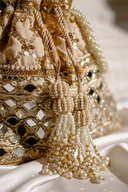 Cream Shisha Potli Bag