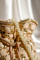 Cream Shisha Potli Bag