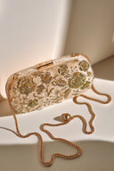 Crème Gardenia Velvet Clutch