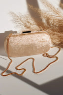 Crème Gardenia Velvet Clutch