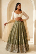 Cream Long Sleeve Adore Blouse - The Saree Room