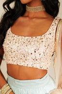 Rosé Sparkle Blouse