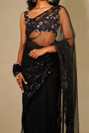Onyx Opulence Easy-Drape Saree