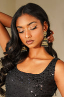 Black Stacked Jhumkis