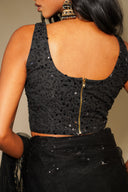 Onyx Sparkle Blouse - The Saree Room